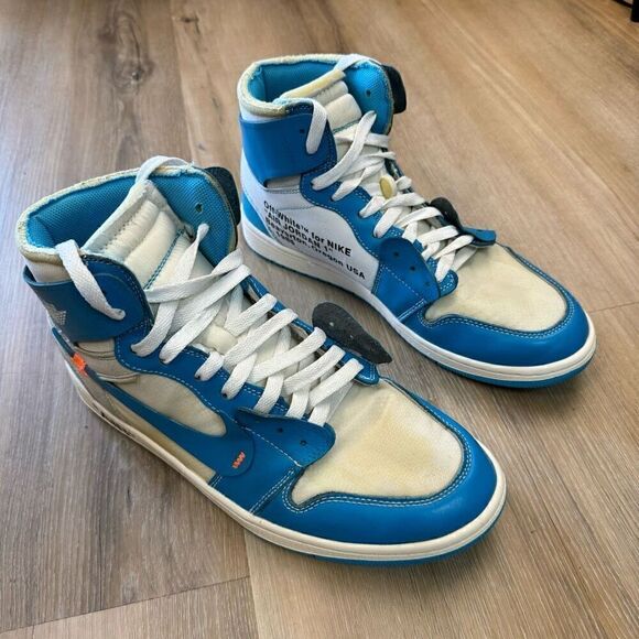 Jordan Off White x Jordan 1 Retro High OG UNC 2018 Size Men’s 12 AQ0818-148 - Picture 3 of 13
